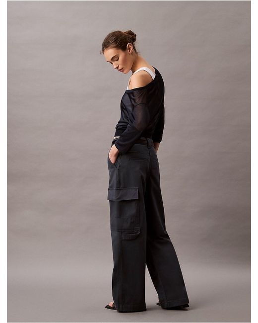 Calvin Klein Gray Calvin Klein Utility Canvas Cargo Pant