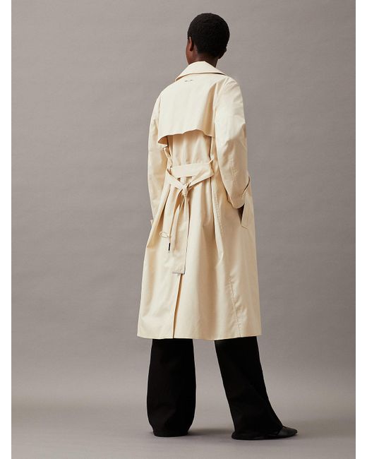 Calvin Klein Natural Twill Trench Coat