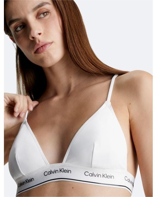 Calvin Klein White Legacy Triangle Bikini Top
