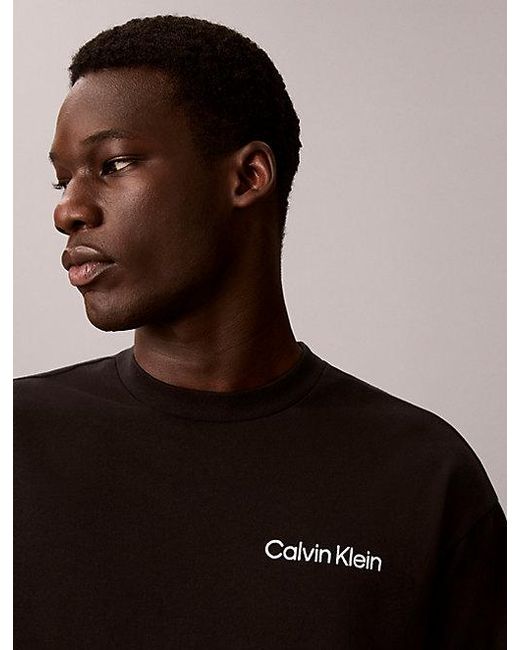 Calvin Klein Black Pyjama Top Cotton Classics for men