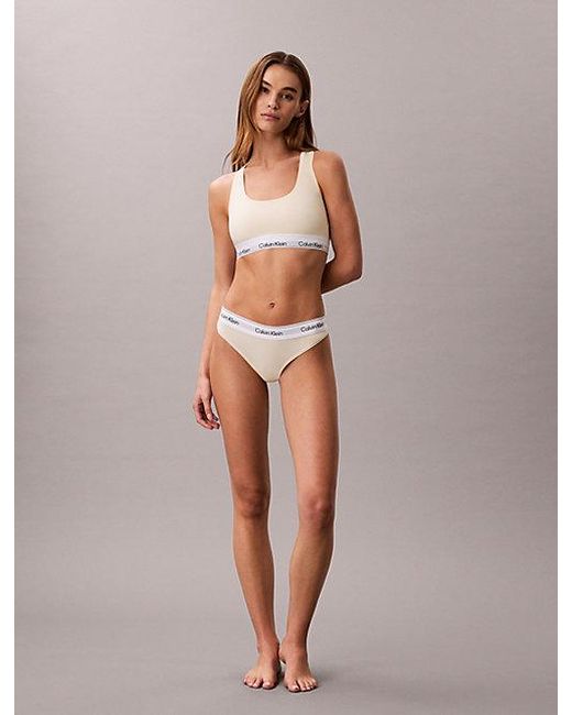 Calvin Klein Yellow Unlined Bralette Icon Cotton Modal