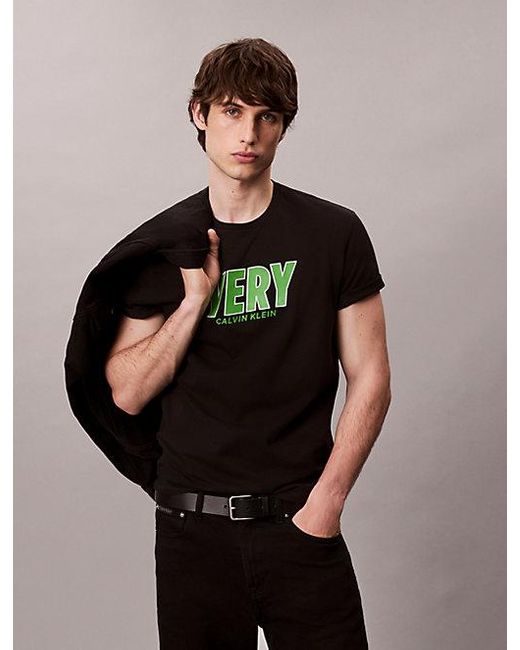 Calvin Klein Black Jeans Very Graphic Relaxed T-Shirt for men