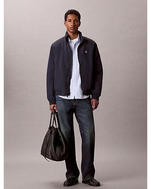 Calvin Klein Blue Jeans Padded Nylon Zip Up Jacket for men