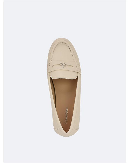 Calvin Klein White Lassa Loafer