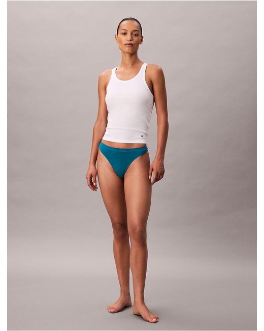 Calvin Klein White Bonded Flex Thong