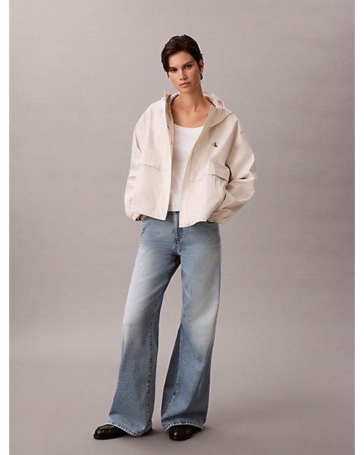 Calvin Klein Natural Jeans Relaxed Hooded Tech Jacket