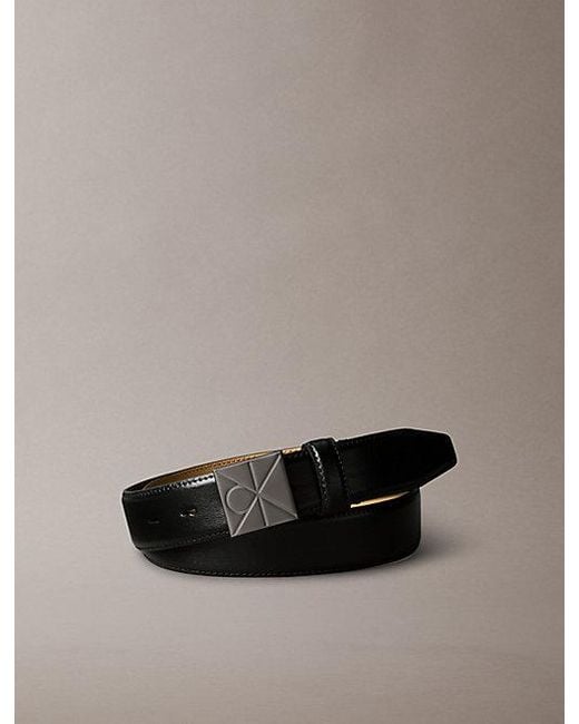Calvin Klein Multicolor Emblem Logo Plaque Smooth Belt for men