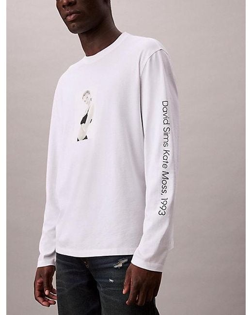 Calvin Klein White Classic Kate Long Sleeve Tee for men