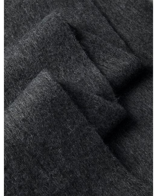 Calvin Klein Gray Wool Blend Emblem Logo Scarf for men