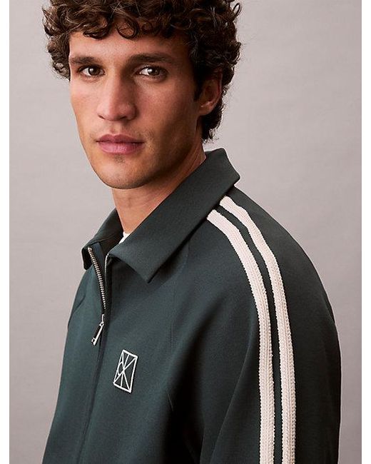 Calvin Klein Gray Milano Jersey Track Jacket for men