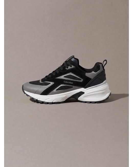 Calvin Klein Metallic Knit Mesh Runner Trainers for men