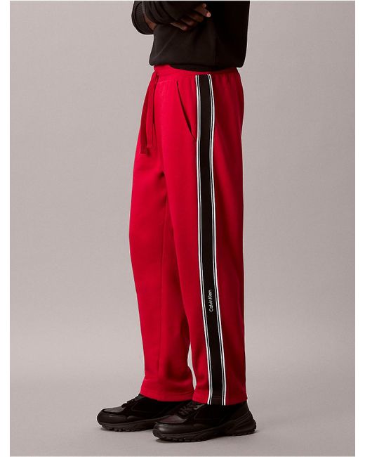 Calvin Klein Red Classic Fleece Sweatpants for men