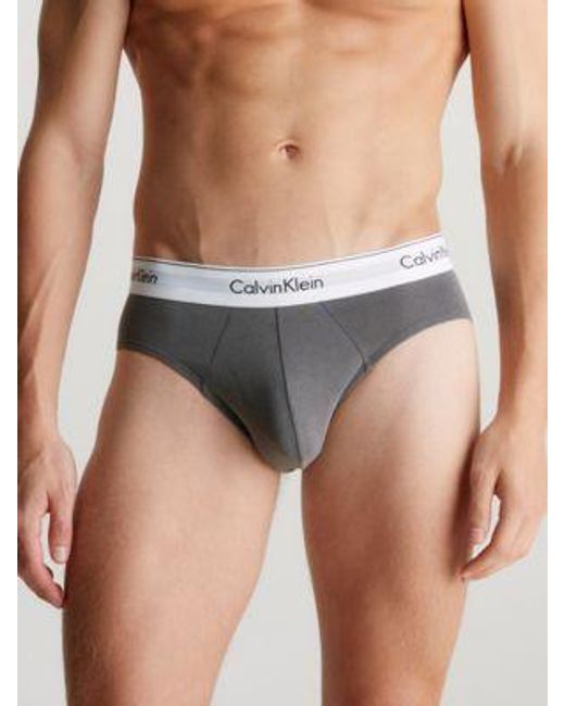 Calvin Klein 3er-Pack Slips - Modern Cotton in Gray für Herren