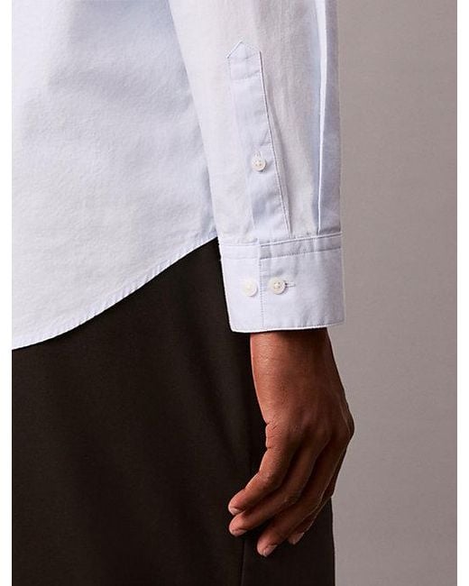 Calvin Klein White Oxford Button Down Shirt for men