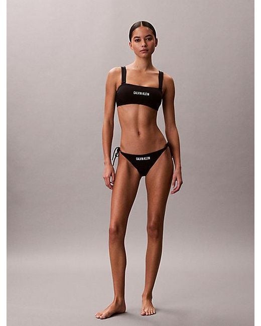 Calvin Klein Pink Tie Side Bikini Bottoms Intense Power
