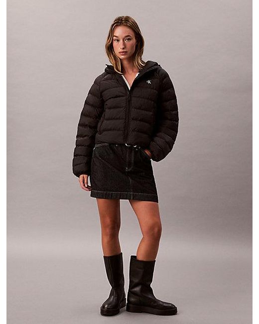 Calvin Klein Black Jeans Packable Lightweight Puffer Jacket