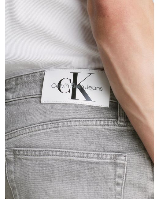 Calvin Klein Gray Slim Tapered Jeans for men