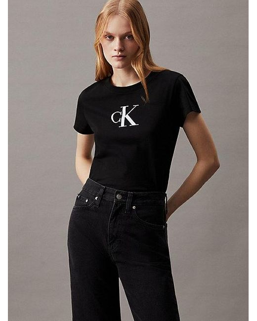 Calvin Klein Blue Jeans Slim Monogram T-Shirt