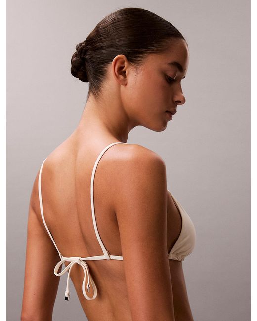 Calvin Klein Brown Triangle Bikini Top