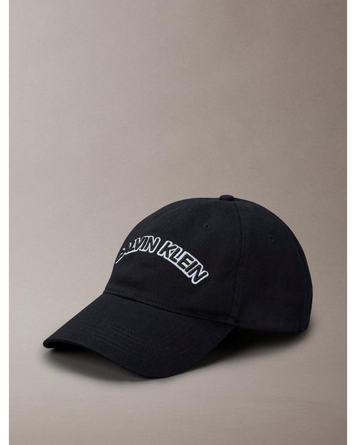 Calvin Klein Black Twill Logo Cap for men