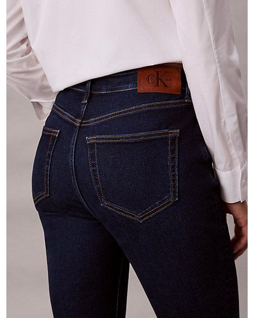 Calvin Klein Blue Jeans High Rise Flared Jeans