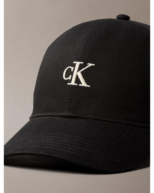 Calvin Klein Black Twill Logo Cap for men