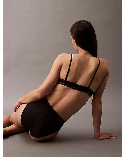 Calvin Klein Brown Bikini Bottoms Modern Logo