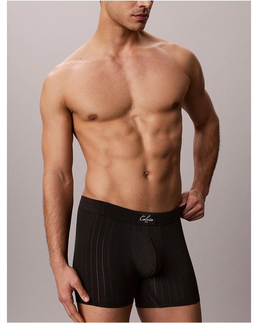 Calvin Klein Natural Cotton Stretch Script Patch Boxer Brief for men