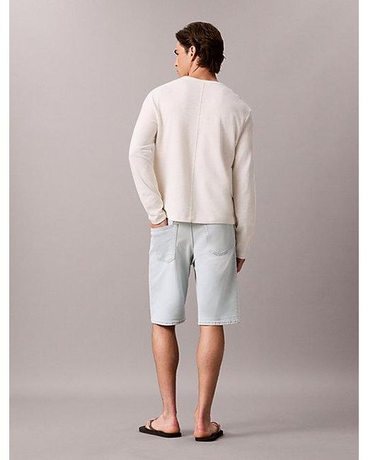 Calvin Klein Blue Jeans Slim Denim Shorts for men