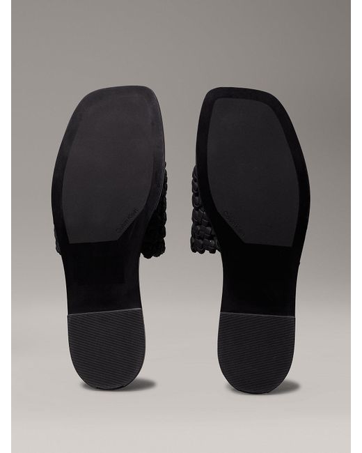 Calvin Klein Gray Woven Sandals