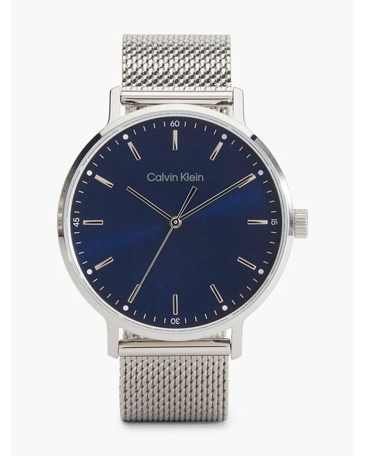 Calvin Klein Blue Modern Mesh Bracelet Watch for men