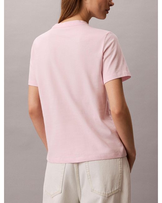 Calvin Klein Pink Classic Nyc Logo T-Shirt