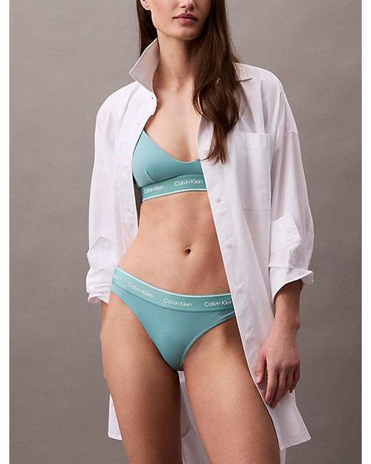 Calvin Klein Bralette Bikinitop in het Green