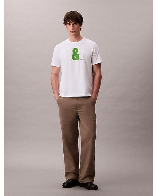 Calvin Klein Lässiges T-Shirt Mit Grafik in White für Herren