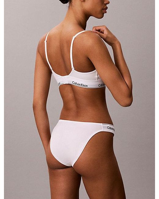 Calvin Klein White Bikini Briefs Icon Cotton Modal