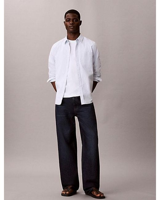 Calvin Klein White Jeans Baggy Jeans for men