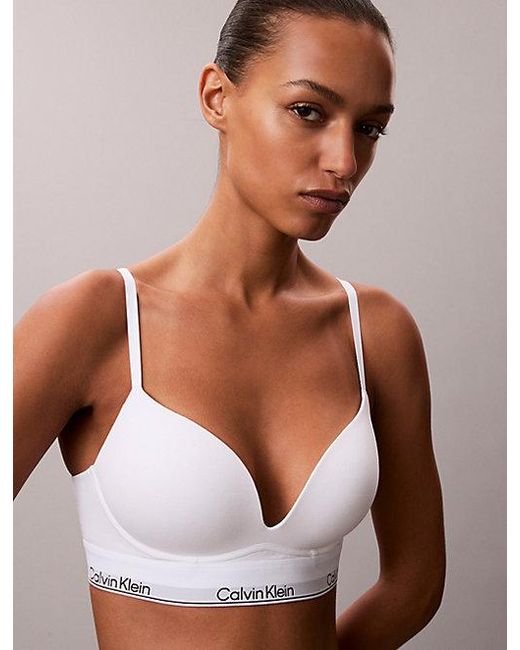 Calvin Klein Push-Up Plunge Bh in het White