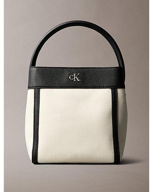 Calvin Klein Natural Cotton Canvas Bucket Bag