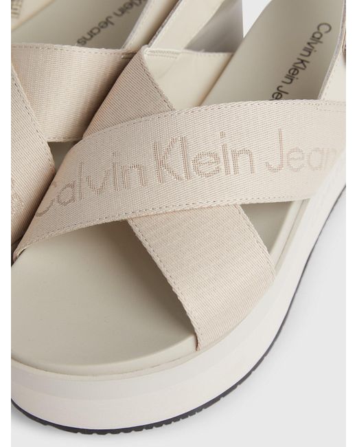 Sandales plateforme Calvin Klein en coloris Natural