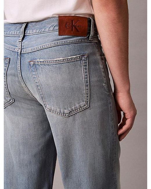 Calvin Klein Blue Jeans Tencel Blend 90S Straight Jeans for men