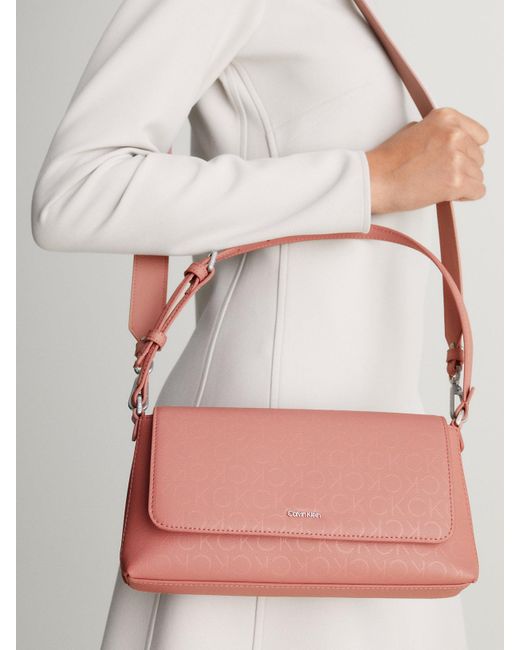 Calvin Klein Pink Logo Shoulder Bag