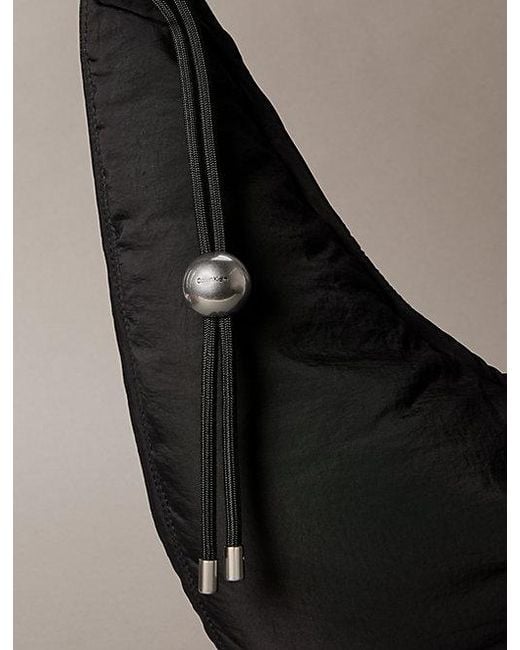 Calvin Klein Black Nylon Crescent Bag