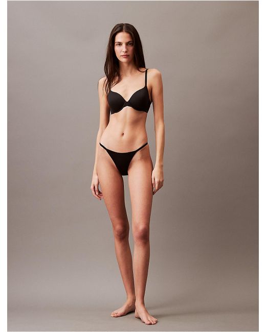 Calvin Klein Brown Ideal Cotton String Bikini