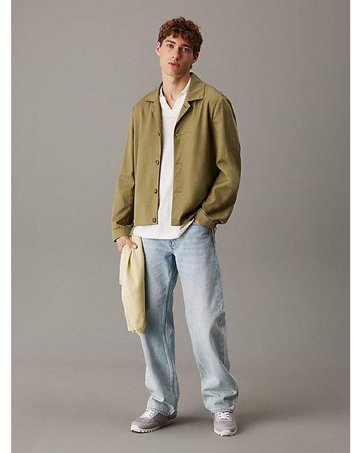 Calvin Klein Boxy Shacket in het Brown voor heren