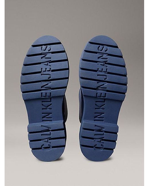 Calvin Klein Blue Wasserdichte Regenstiefel Mit Flexibler Profilsohle
