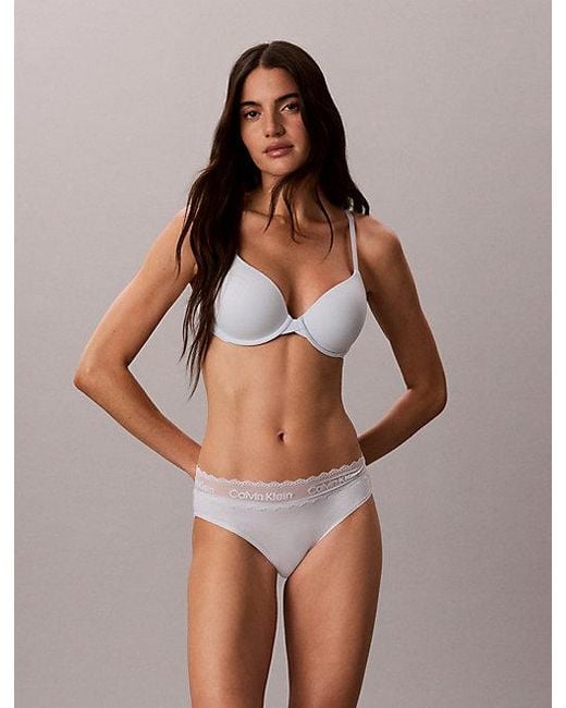 Calvin Klein Brown Bikini Briefs Cotton Lace