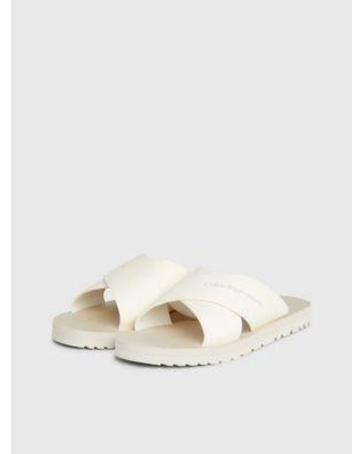 Sandalias de malla recicladas Calvin Klein de hombre de color Natural