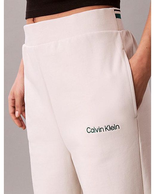 Calvin Klein White Sport French Terry Joggers