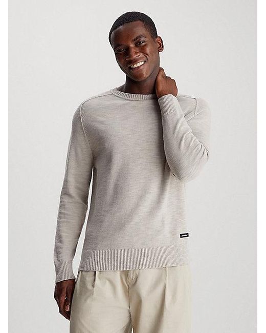 Jersey con textura flameada Calvin Klein de hombre de color Natural