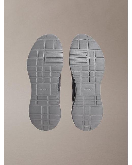 Calvin Klein Gray Ck Curve Lightweight Runner Trainers for men
